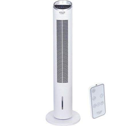 Adler AD 7855 Tower Air Cooler, Number of speeds 3, 60 W, Oscillation, Diameter 30 cm, White